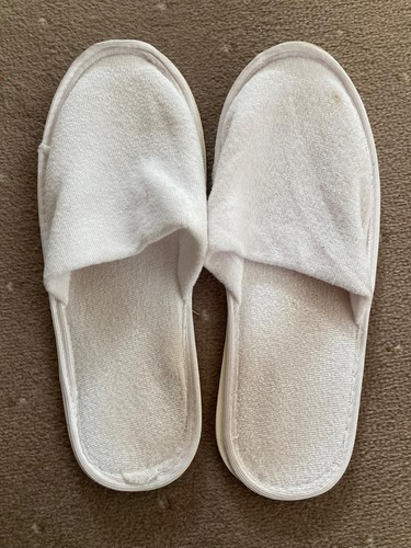 Ladies white towelling - towelling, cotton