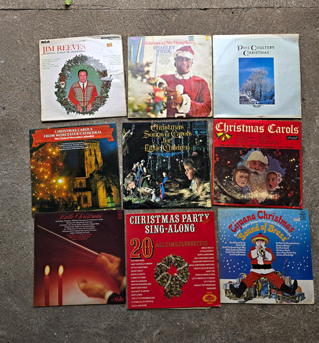 Christmas vinyl record job - record,