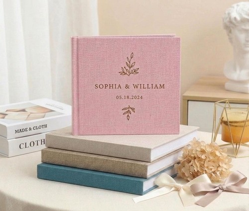 Personalized linen photo album - photo,