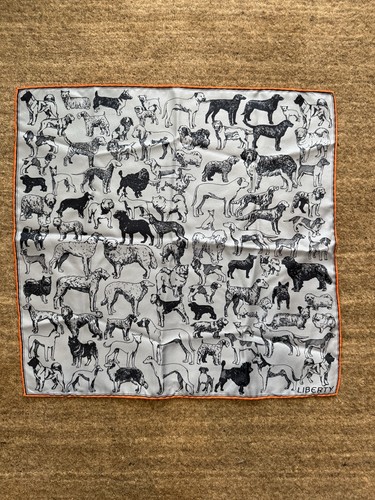 Liberty london dogs print silk - dogs,