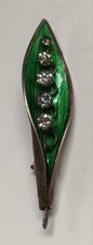 Edwardian Silver Green Enamel