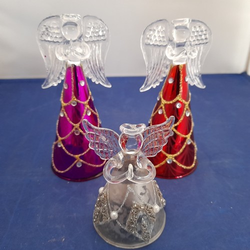 Glass angels embellished - glass,