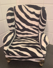 Vintage JEWELRY BOX Tall Zebra