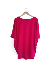 New Mr Max QVC Oversized Drape Top  Fuchsia Pink Size Small