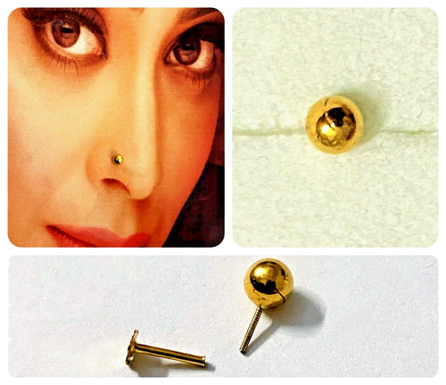 Nose gold ball - gold, in