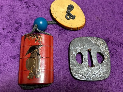 Japanese inro netsuke iron - japanese,