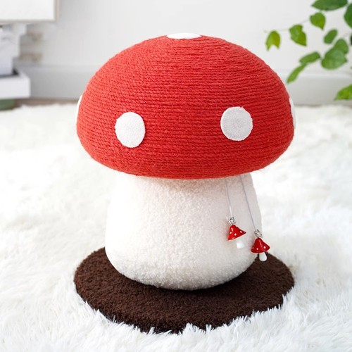 Cat scratching post mushroom - cat,