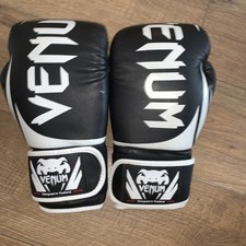 Venum Adult Boxing Gloves 12oz Black White