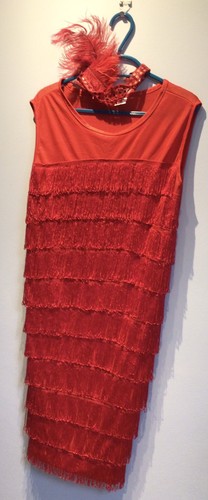 Bright red charleston dress - red, &