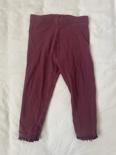 Next leggings maroon with lace - maroon,