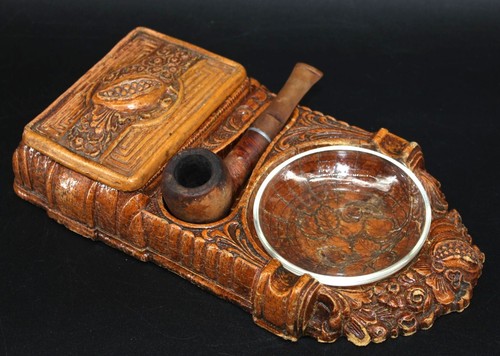 Vtg syroco pipe holder tobacco - syroco,