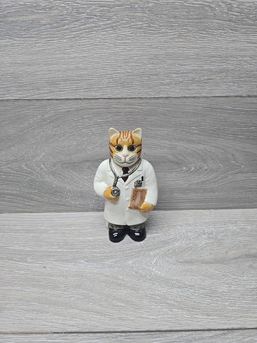 Rare cat porcelain doctor - porcelain,