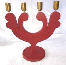 Ikea Candelabra Red Vinterfint 4 Candles 30 cm high x 28.5 wide Christmas