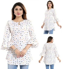 Women Ethnic Printed Top 3/4