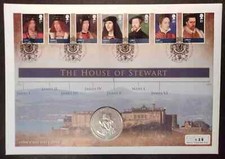 GB 2010 House Of Stewart Cover 2008 Cook Islands King James I $1 Coin