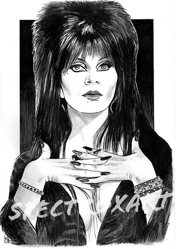 Elvira original art - art, by