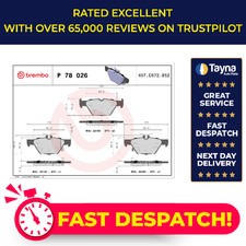 Brake Pads Set fits SUBARU IMPREZA GT7 2.0 Rear 2016 on FB20C Brembo 26696AL000