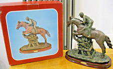 Bronzed Horse & Rider Jumping