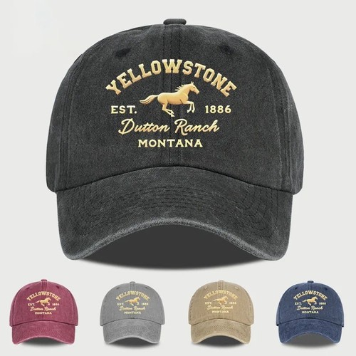 Yellowstone horse print washed - yellowstone,