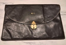 Vintage Brown Leather Document Portfolio Holder Walter Jones Sloane St London