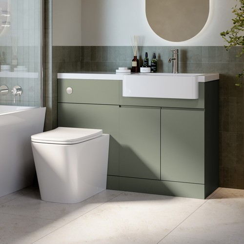 1100mm green right hand toilet - hand,