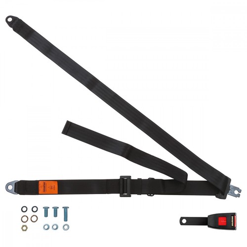 Front static seat belt - belt, for