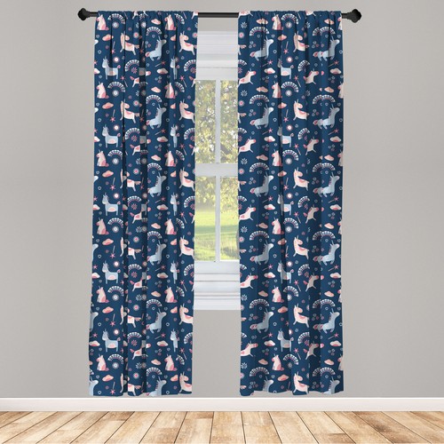 Animal curtains panel set - panel,