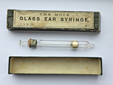 Antique THE MOIS L&M LTD Glass Ear Syringe Patented - Boxed - Medical -  Prop