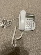 BT Decor 1200 Corded Telephone White/Grey LCD Display, Landline