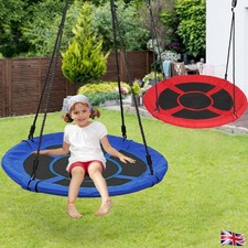 Giant Nest Web Rope Hanging Tree Kids Swing Seat Round Backyard Playground 100cm