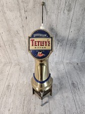 Brass Tetley's Beer Pump Lamp bitter Yorkshire Man Cave Bar Pub 