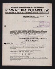 HAGEN CABLE, Letter 1935, R. &