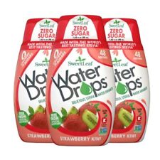 SweetLeaf Water Drops Strawberry Kiwi 48ml - Pack of 3 - Free 24h Delivery