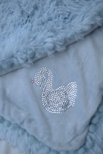 BIZZI GROWIN KOOCHICOO SUPER SOFT BLANKET. "SWAN" UNISEX  IDEAL GIFT BABY SHOWER