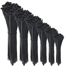 Black cable ties zip wraps - cable, /