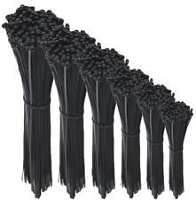 BLACK CABLE TIES / ZIP WRAPS LONG SHORT Thick Thin Narrow Small Fastener QUALITY