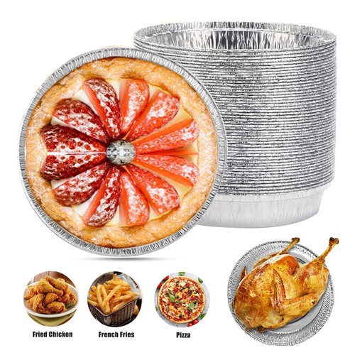 Round aluminium foil - aluminium, tray