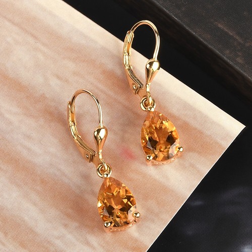 Citrine teardrop dangle - citrine,