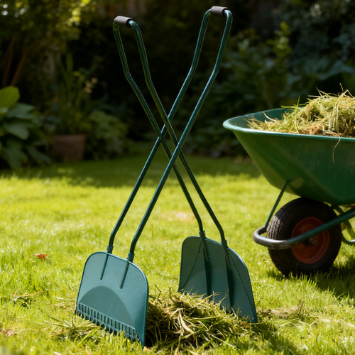 Long handled leaf collecting - handled,