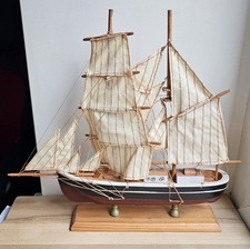 Vintage Wooden Model Sailing