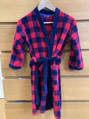 Boys checked dressing - checked, gown