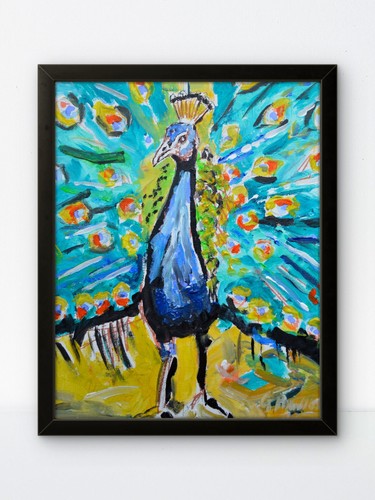Original peacock painting - original,