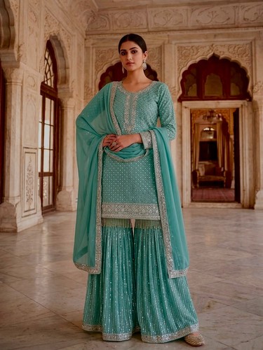 Palazzo sharara long kurti - long,