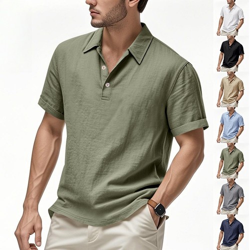Men casual linen - casual, polo