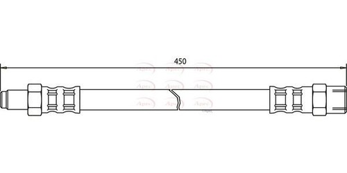 Apec rear brake hose - hose, for