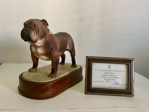 Royal worcester dog bulldog - dog,,