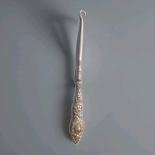Antique sterling silver button - antique,
