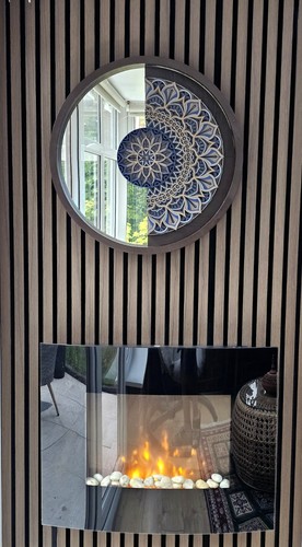 Handmade mandala mirror 50cm - mirror-,