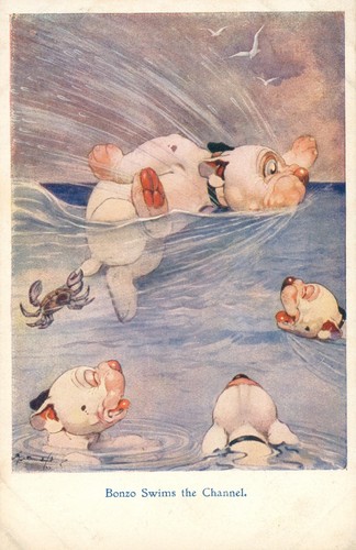 Bonzo postcard george - bonzo,