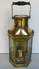 Wwii brass ships oil lamp - brass,